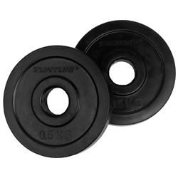 PAR DE DISCOS TUNTURI RUBBER (DE 0,5 A 2,5 KG)
