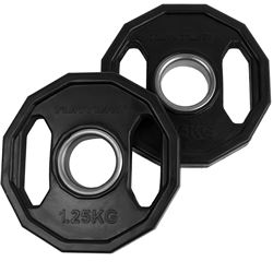 PAR DE DISCOS OLÍMPICOS TUNTURI RUBBER (DE 1,25 A 2,5 KG)